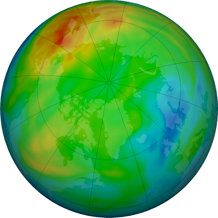 Arctic ozone map for 10 December 2024